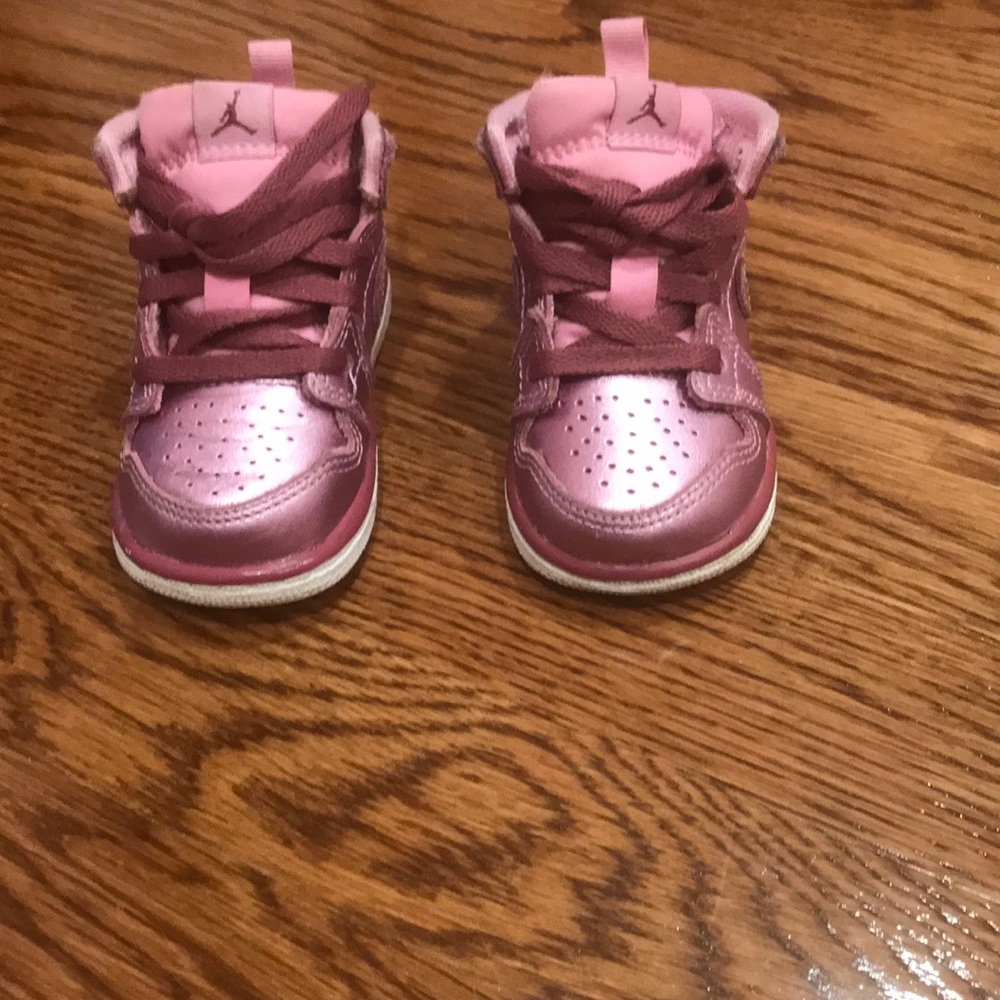 Baby girl pink Jordan sneakers